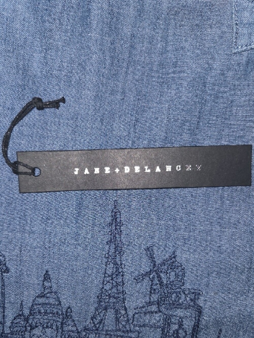 Blue Button Front Shirt - Picture 10 of 10